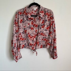Toby & Olive Long Sleeve Crop Blouse